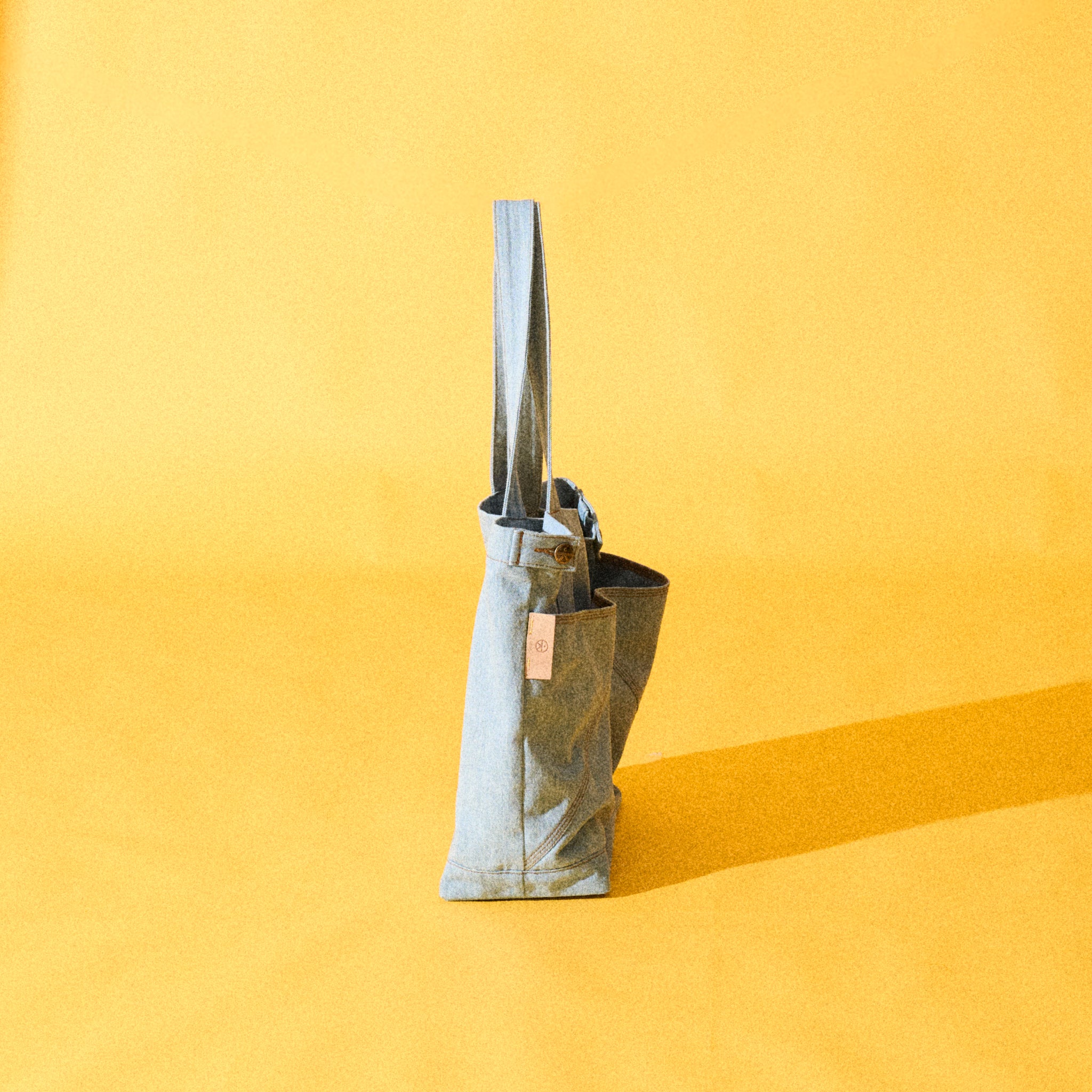 OKIO DENIM LUXURY LIGHT STONEWASH TOTE 