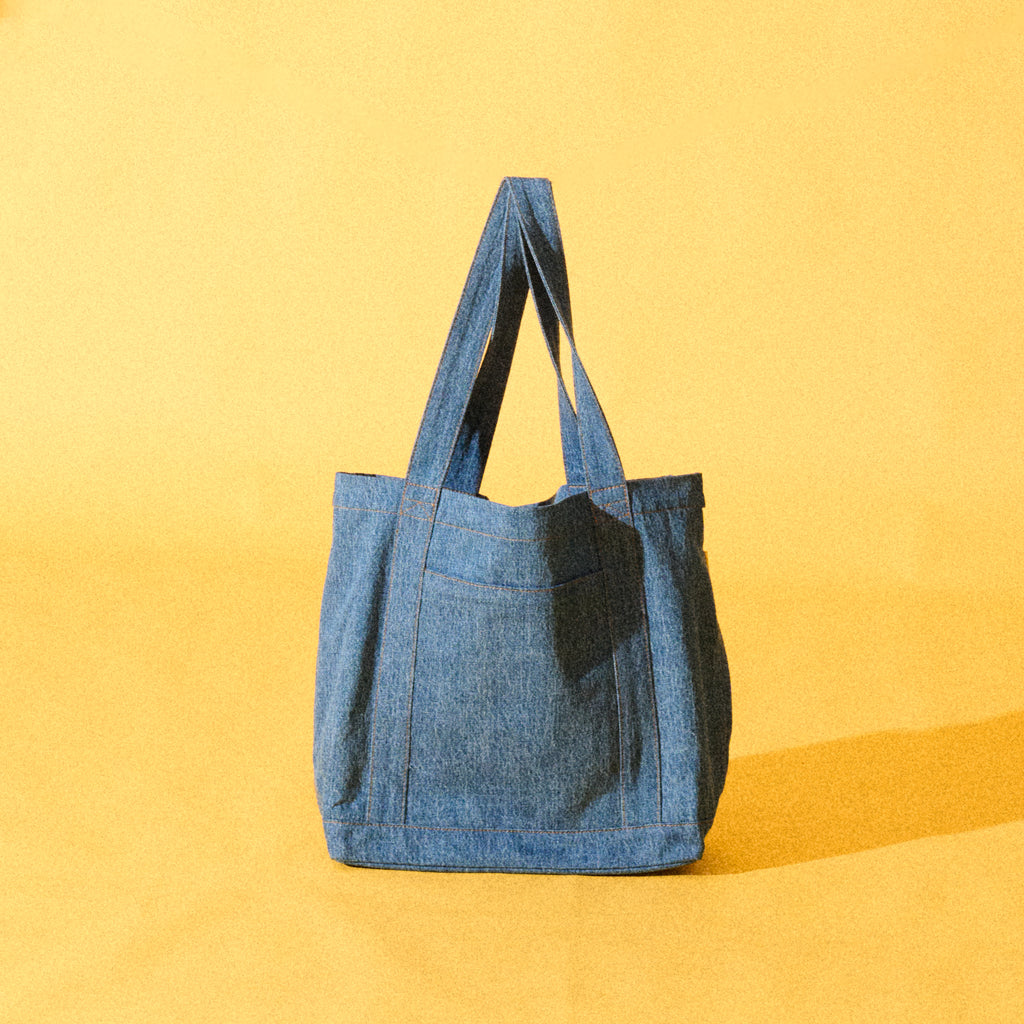 OKIO DENIM MEDIUM STONEWASH TOTE