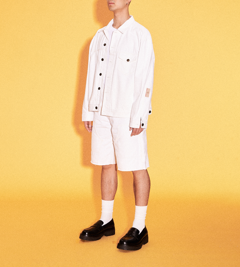 OKIO DENIM THE LE DENIM JACKET WHITE