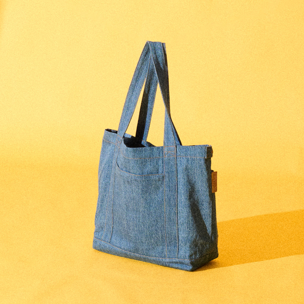 OKIO STONEWASH DENIM LUXURY TOTE BAG